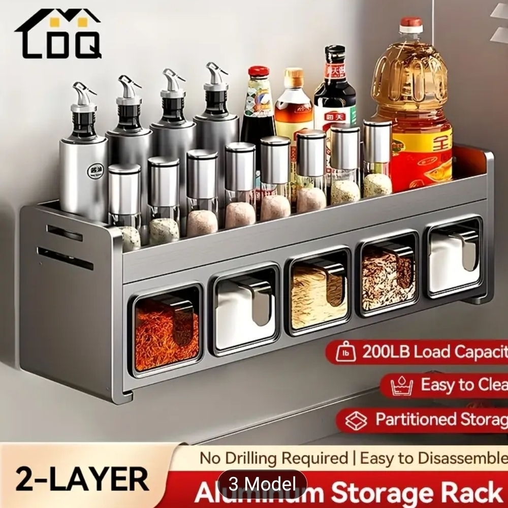 Gray Silver Aluminum Storage Rack
